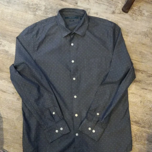 Perry Ellis | Shirts | Gray Polka Dots Slim Fit Perry Ellis Mens Dress Shirt  | Poshmark